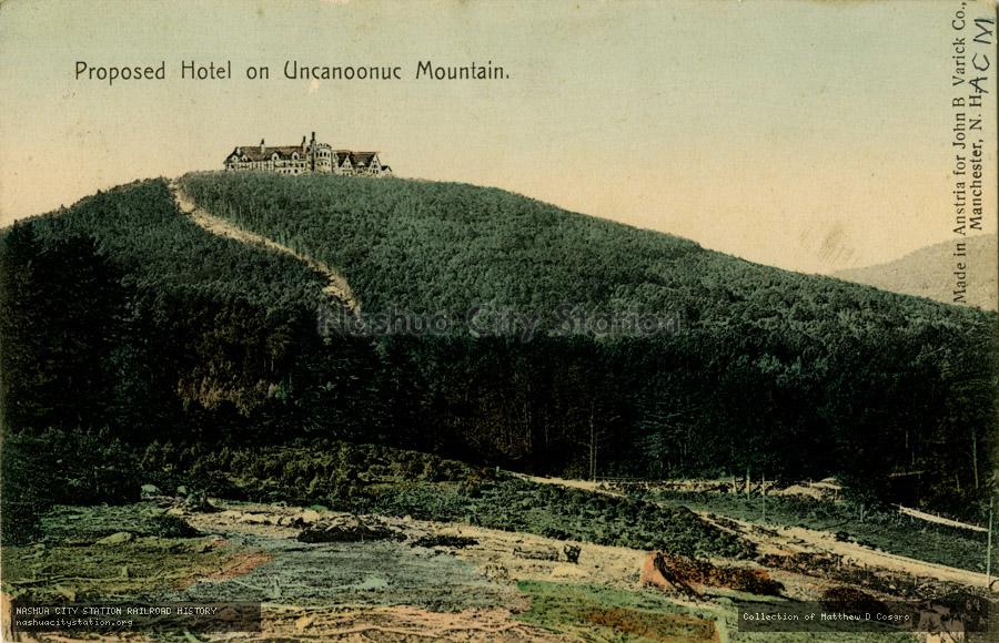 Postcard: Proposed Hotel on Uncanoonuc Mountain